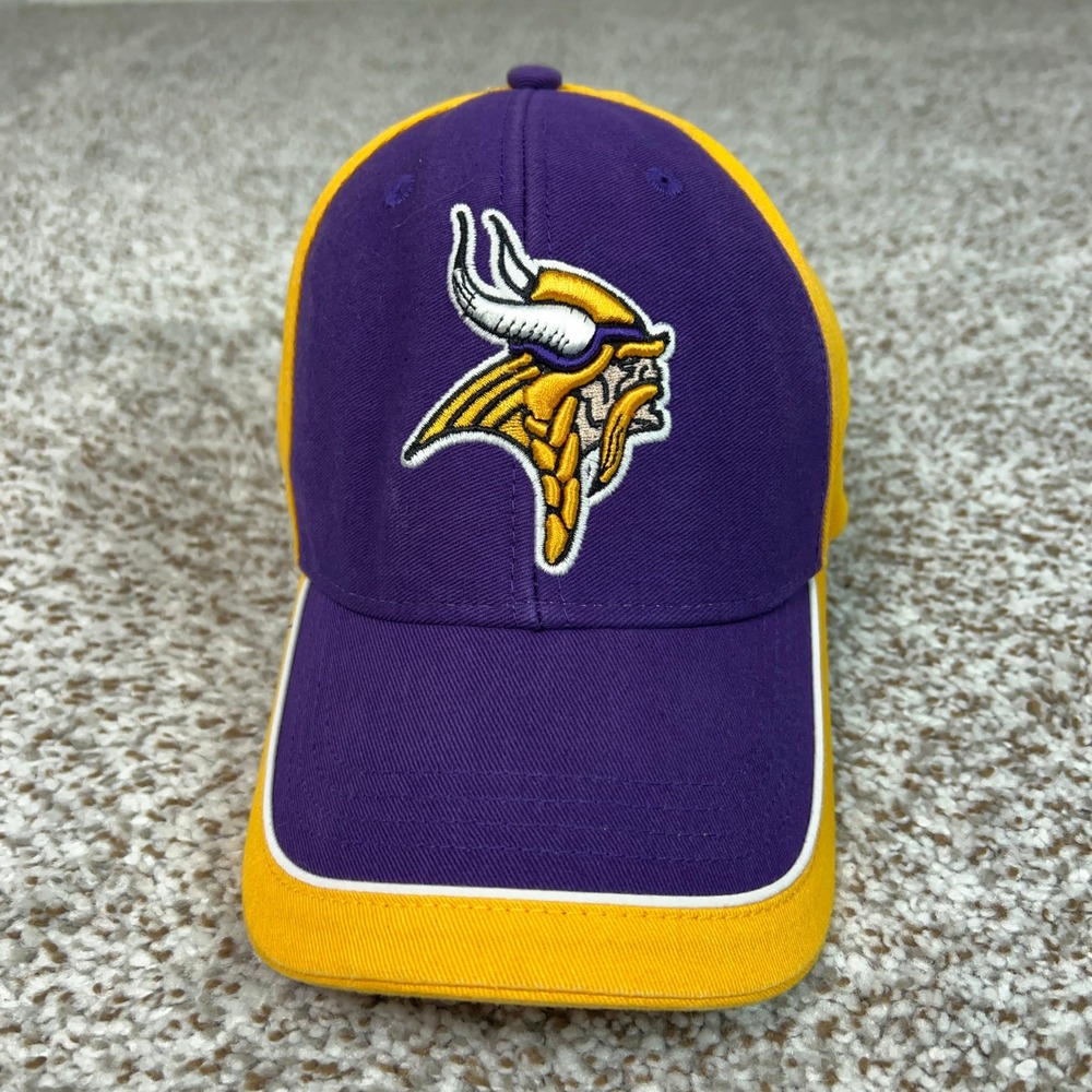 Minnesota Vikings Hat Mens One Size Purple Gold Fan Strapback NFL Football Cap